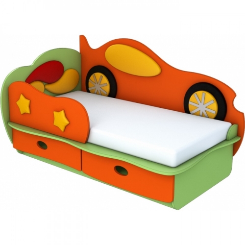 Детская кровать «Машинка» с бортиком облачко Лунная Сказка